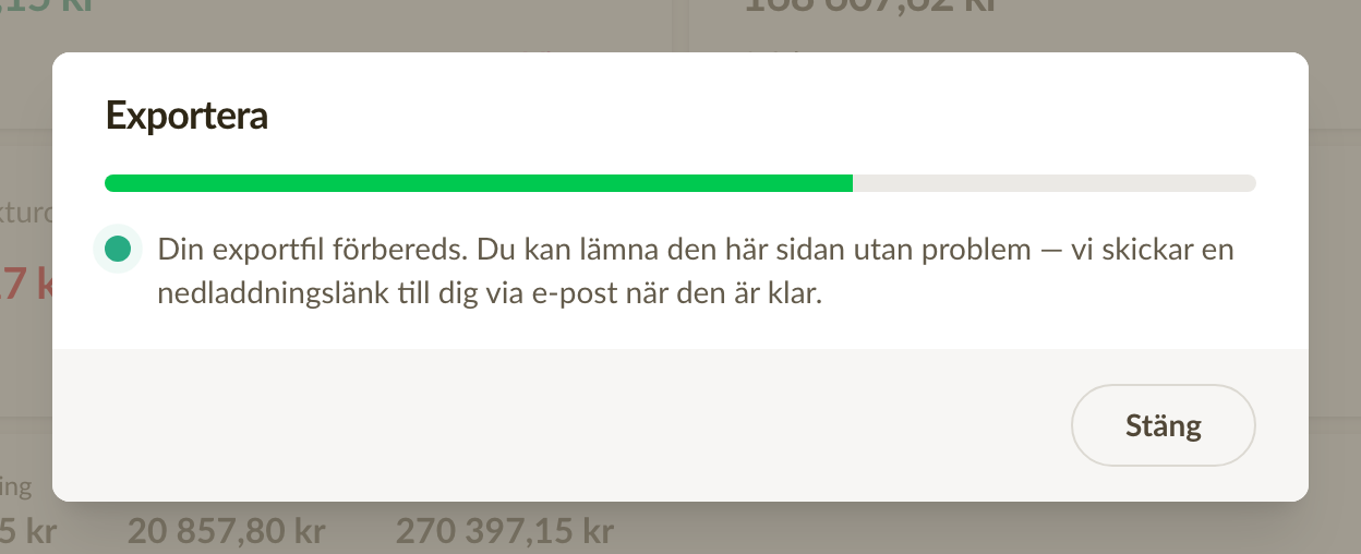 Exportförlopp